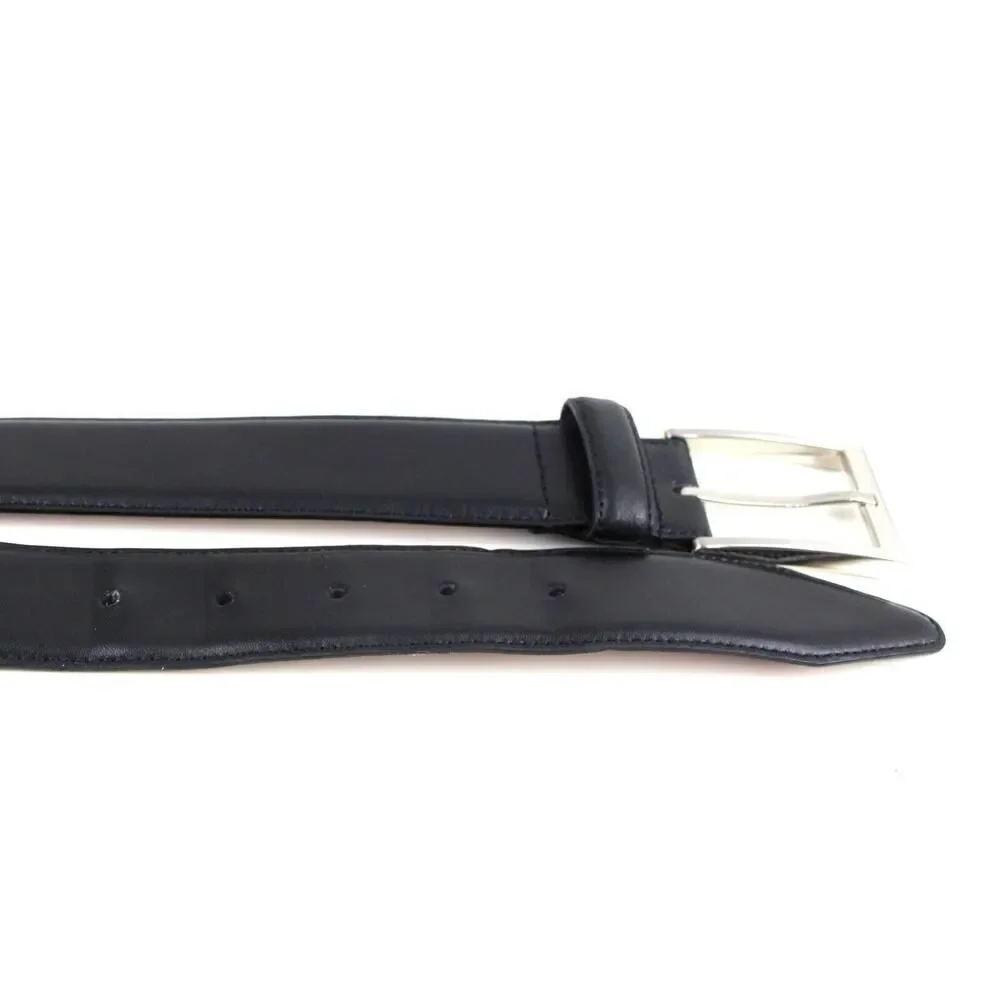 Nordstrom BLACK GENUINE LEATHER 1 3/8